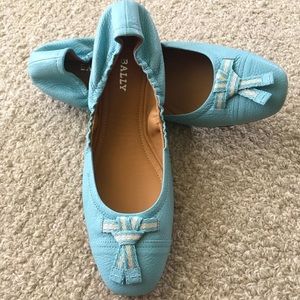Bally baby blue ballerinas